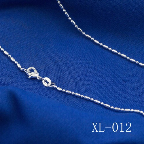 5pcs 925 Silver Necklace Bamboo Necklace Cylindrical Ball Chain Fashion Jewelry - Picture 2 of 6