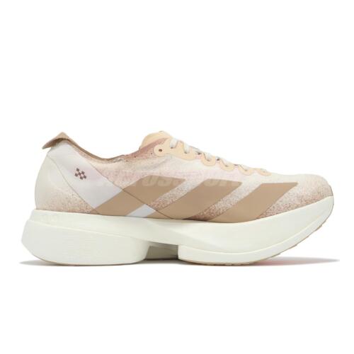adidas Adizero Adios Pro 4 W Chalk White Warm Sandstone Women Racing Shoe JR6359 - Picture 3 of 8