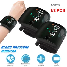 Wrist Blood Pressure Monitor Smart Automatic BP Cuff Heart Rate Gauge Machine US