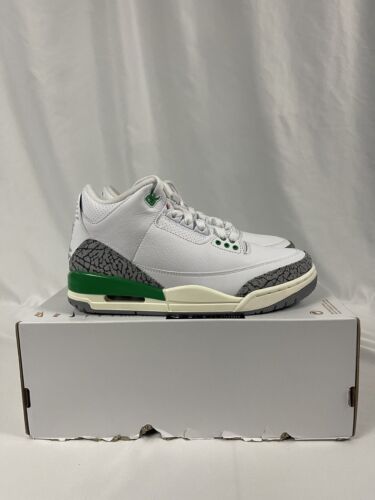 Nike Air Jordan 3 Retro vert chanceux voile blanche CK9246-136 femme Taille 6 NEUF - Photo 1 sur 8