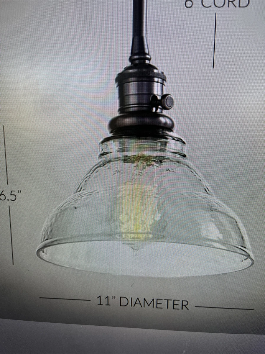 Pottery barn glass pendant online