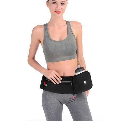 2 Count Bauchtasche Flaschenkühlerhülle Sport Fitnessgürtel Mit Trinkflasche - Bild 2 von 12