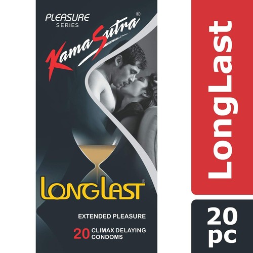 KamaSutra LongLast Condoms 60 Count | Dotted | Extra Lubricated | 3x20 Combo - Picture 2 of 8