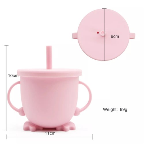 Silicone Cup with Straw Water Drinking Child - Picture 9 of 12