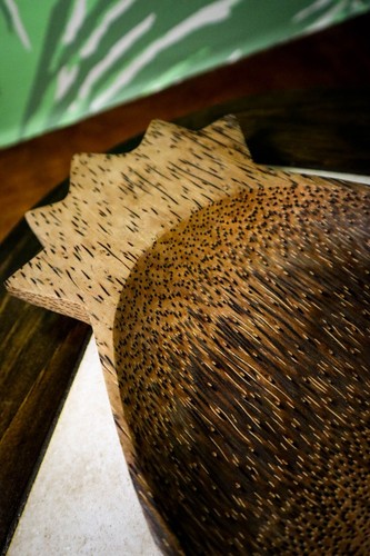 Wooden Pineapple Serving Tray Dish Platter Made in Bali by Emu Art Tiki Tropical - Picture 4 of 9