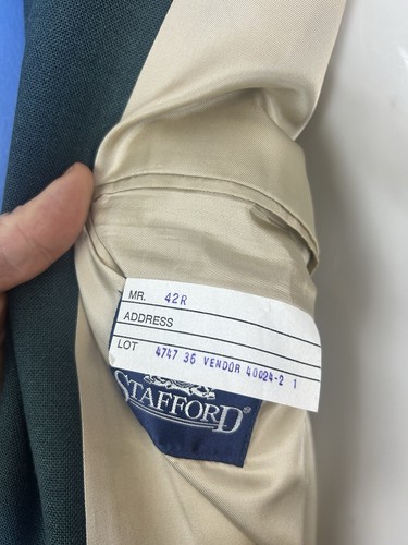 Vintage Stafford Green blazer with probus pin 42R - Picture 10 of 11