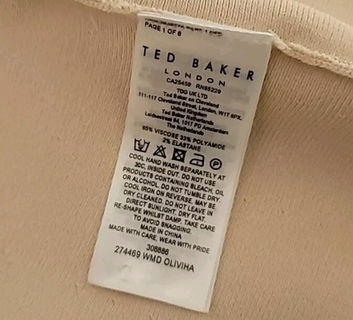 Ted Baker London Oliviha In Light Pink Skater Dress Size 3 - Picture 10 of 14