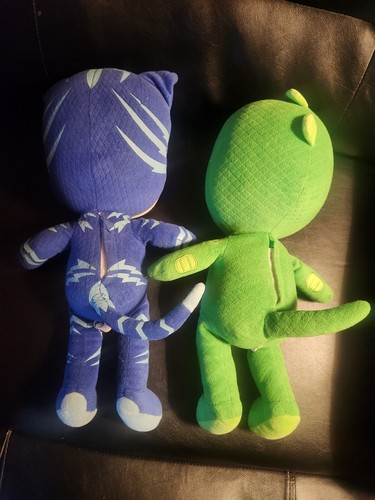 PJ Masks Talking Catboy & Gecco 15” Plush Dolls Lot Of 2 Untested Needs Battery - Picture 2 of 9