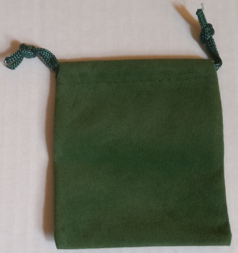 Velvet Mojo Bag 3" x 4" - Drawstring Pouch Choose from Color(s) Red, Green, Blue - Picture 10 of 12