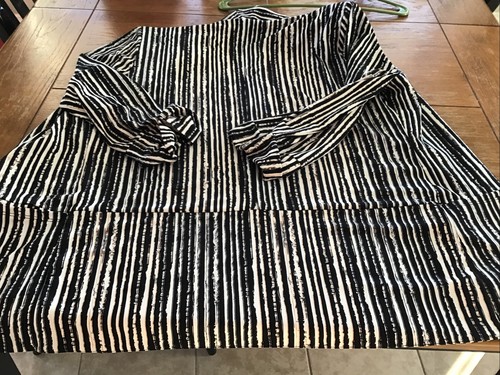 Robert Louis Womens Open Front Jacket Pockets 3/4 Sleeves Multi Color NWT L - Picture 5 of 8