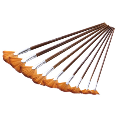 9 Pcs Pinsel Set haute qualité Nylon Haar Pinsel Gouache Malerei Pinsel Nylon Pinsel