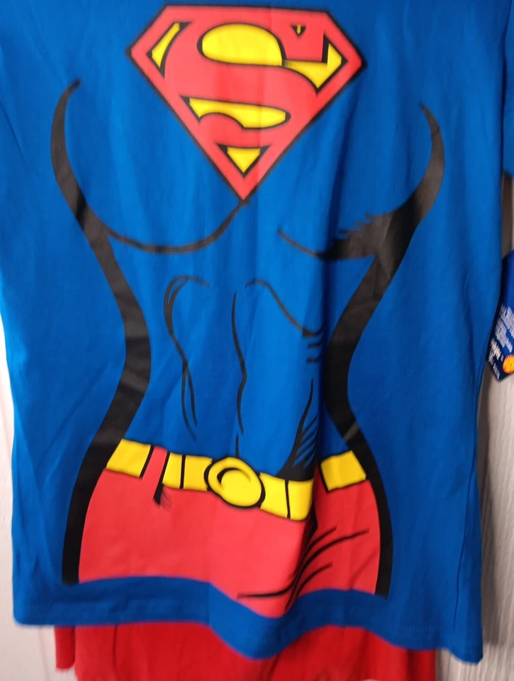 Camiseta Rubie's Supergirl Para Mujer M Top Capa Desmontable DC Comics Disfraz Nueva con Etiquetas Foto 3 de 4