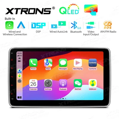 XTRONS Single DIN 10.1" IPS Car Stereo Radio Car Play/Android Auto DSP Head Unit