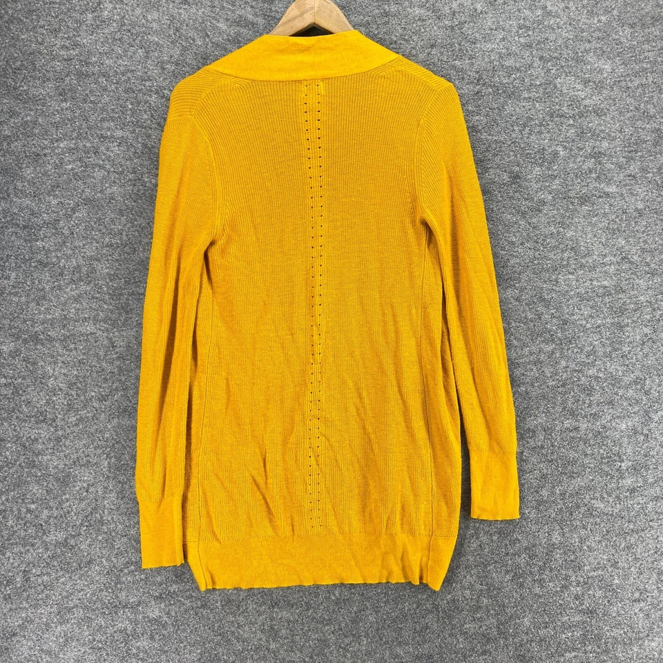 Cárdigan A New Day Mujer S Pequeño Naranja Tejido Frente Abierto Manga Larga Informal Foto 2 de 4