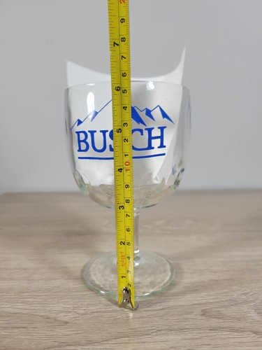 Busch Beer Thumbprint Goblet Mointains Logo Vintage - Picture 4 of 4