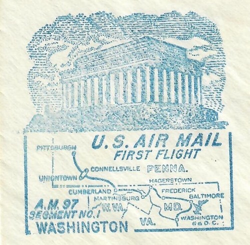 USA Old First Flight Cover AM 97 Washington D.C. To Pittsburgh PA 1949 - Picture 2 of 3