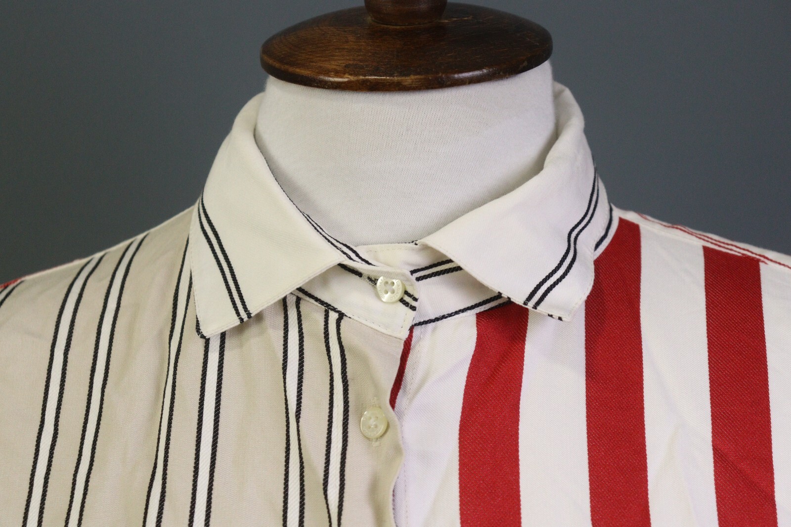 Vilagallo Multicolor Striped Button Down Rayon A-… - image 7