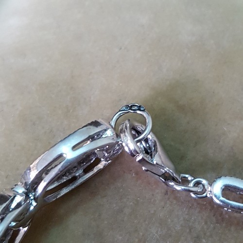925 Sterling Silver Tennis Bracelet, Sparkly Simulated Diamonds, 7.2" Long - Imagen 7 de 8