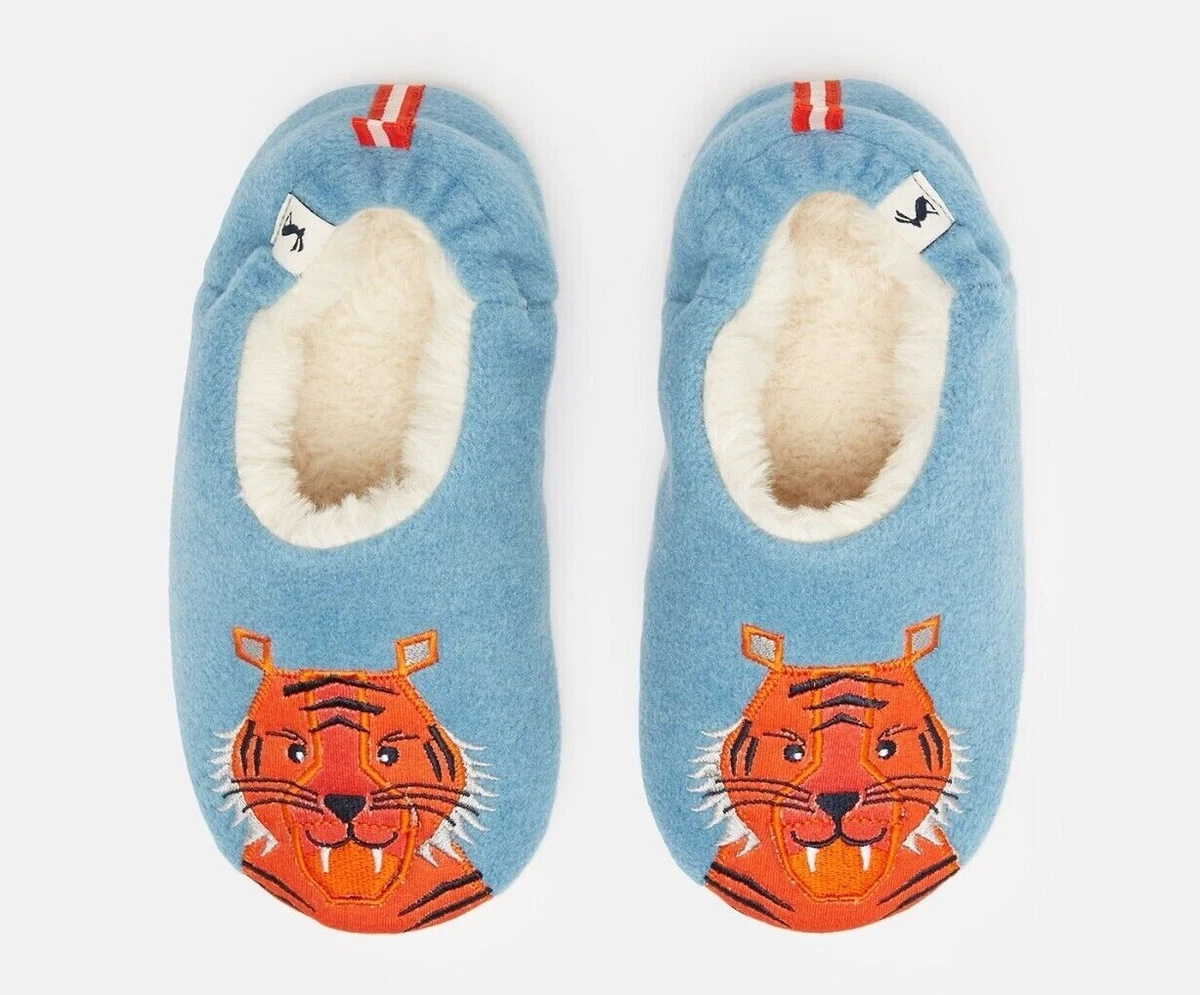 Boys Girls Joules Tiger Slippers Slippet Felt Mule eBay