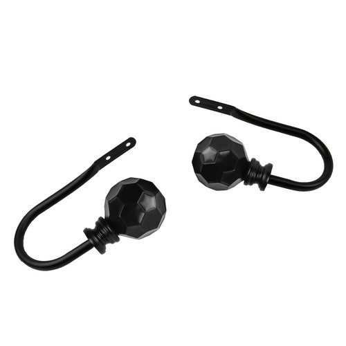 Cara Curtain Holdback Drapery Tieback Hooks (Set of 2) - 3 colors - Picture 3 of 9