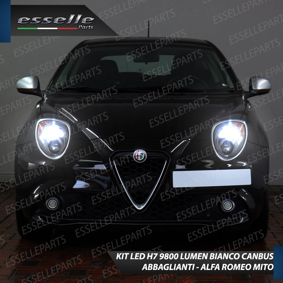 CONVERSIONE FARI FULL LED ALFA ROMEO MITO 6000K BIANCO LED CANBUS 21800 LUMEN - Immagine 3 di 4