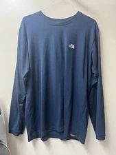 Men’s The North Face Vapor Wick Shirt Base Layer Blue Long Sleeve Size XL