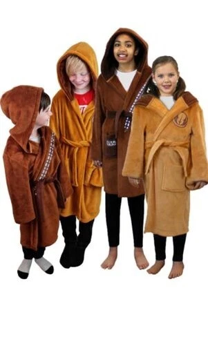 Kinder Star Wars Bademantel Unisex Jedi Chewbacca Neuheit Wrap Robe Nachtwäsche - Bild 1 von 2