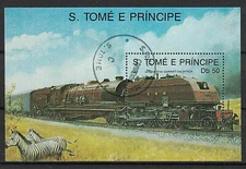 ST. THOMAS AND PRINCE ISLANDS:1989 889a S/S Used CTO Garratt, Africa