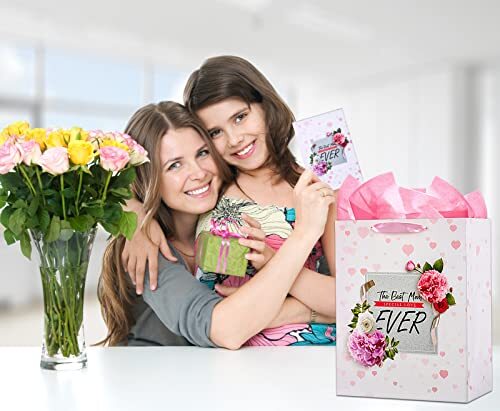 Mothers Day Gift Bags With Handle 13" Large Mother's Day Mom Ever Gifts Bags Wit - Picture 3 of 7