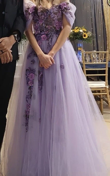 Princess Fairy Fantasy Prom Dresses Applique Lace 3D Flower Tulle Off shoulder | eBay Princess Fairy Fantasy Prom Dresses Applique Lace 3D Flower Tulle Off shoulder | eBay