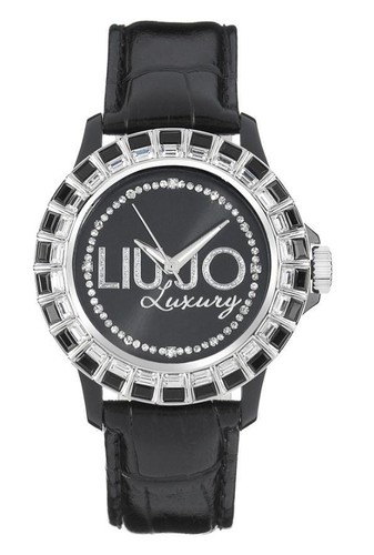 Womens Watch LIU JO Luxury BAGUETTE Genuine Leather Swarovski 10 Colors Lady DD - Picture 2 of 31