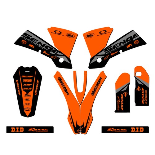 2003-2004 SX BINARY Orange Senge Graphics Kit Compatible with KTM - Picture 1 of 10