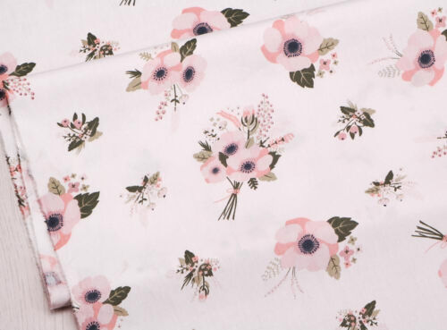 Flower Printed Cotton Twill Fabric DIY Sewing For Baby Patchwork Quilting Handma - Picture 16 of 17