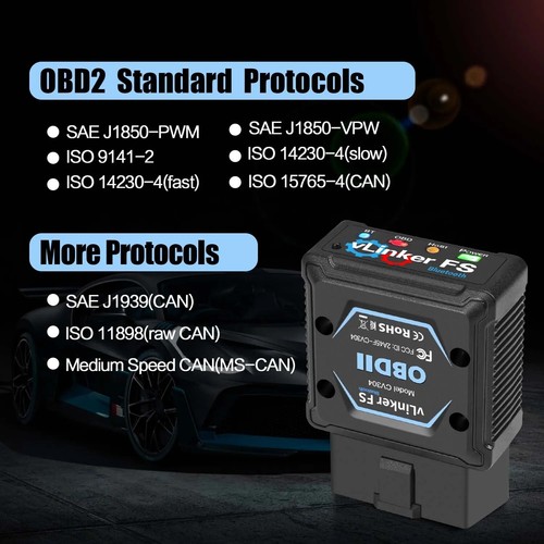 G10 Vgate vLinker FS BT Bluetooth OBD2 Advanced Adapter für iOS Android Windows - Bild 3 von 15