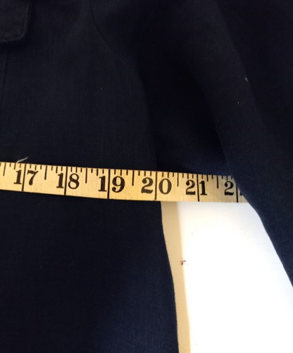 Nicole Miller Original Womans Navy 100% Linen Pearl/Rhonestone Buttons Lace Lg. - Picture 6 of 8
