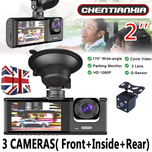 1080P Dual Lens Car Dash Cam Recorder G Sensor DVR Front and Rear Camera Video