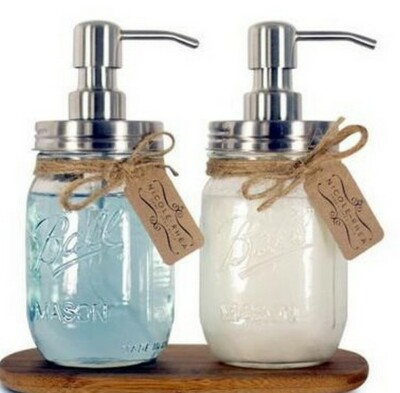 #ad One Pump Top to turn a Mason jar into dispenser for soap condiments etc. $10.00