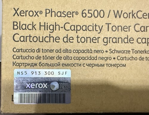 NEW XEROX 106R01597 Genuine Black Toner Cartridge Phaser 6500/WorkCentre 6505 - Picture 2 of 4