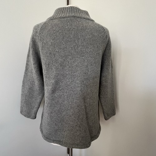 Suéter Talbots Doble Pecho L Lana Cachemira Botón Frontal Gris Silencioso Lujo - Imagen 6 de 13