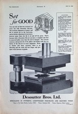 Original 1940 Advert Desoutter Bros Ltd Precision Die-Sets & Engineering Tools