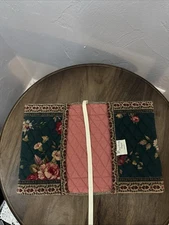 VERA BRADLEY ... Greenbriar .. Vintage Retired Green Quilted Book Cover ... USA