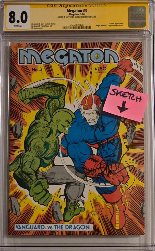 1st appearance SAVAGE DRAGON first Megaton #3 CGC signed sketch Medina auto