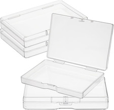 4Pcs Mini Plastic Clear Beads Storage Containers Box, Small Plastic Storage Cont