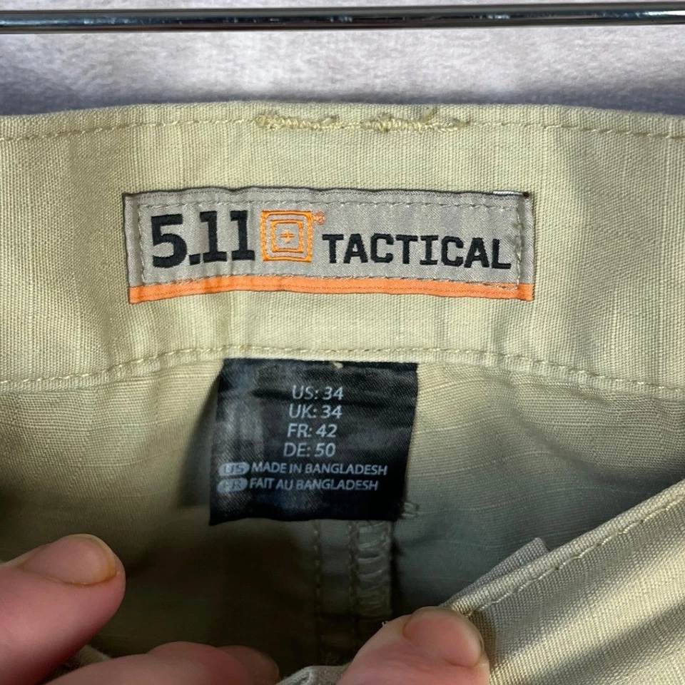 Pantalones Cortos de Carga 5.11 Tácticos Para Hombres 34 Beige Aire Libre Trabajo Senderismo Informales Foto 2 de 4