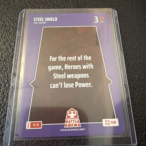 Bo Jackson Battle Arena Alpha Update PL-18 STEEL SHIELD SP Rare Play 1st Edition