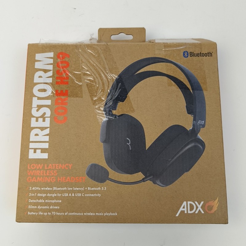 ADX Firestorm Core HS09 - Wireless Gaming Headset USB Boom Microphone Bluetooth