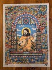 Jerry Garcia Poster By Owen Murphy White Lava Foil  S/N /150