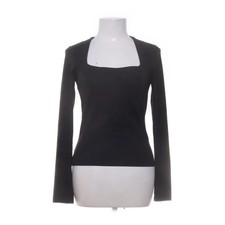 H&M, Still-Top, Größe: S, Schwarz, Elasthan/Polyester, Einfarbig, Damen #Wkf