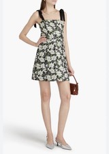 ALICE + OLIVIA Mini Dress Size 4 Gathered floral-jacquard