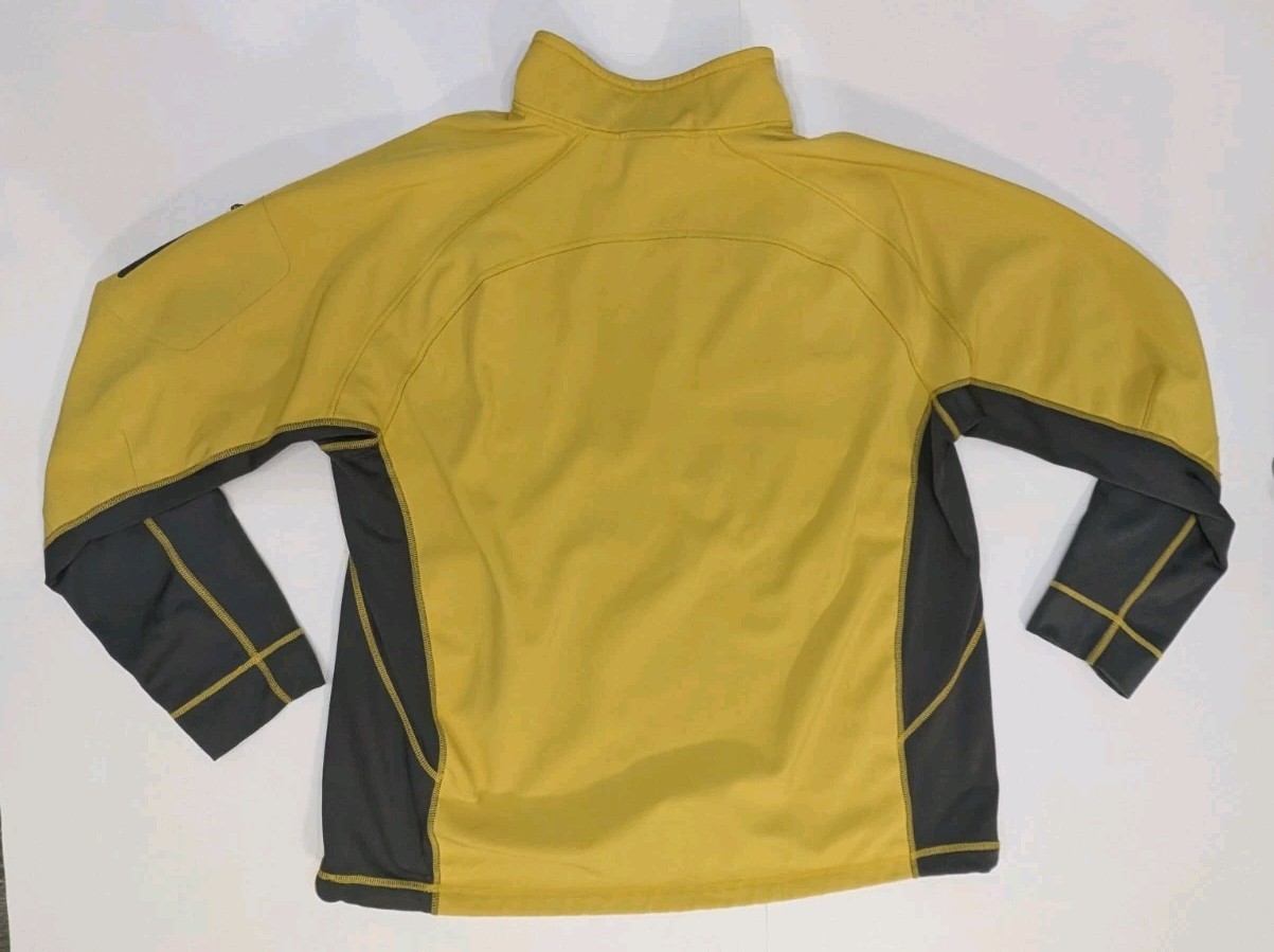 North Face 1/4 Zip Softshell Pullover Yellow Must… - image 3